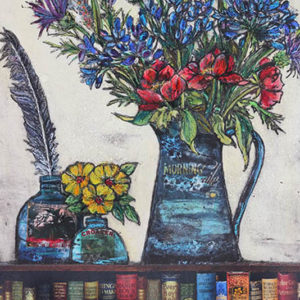 Flowers and books - Vicky Oldfield