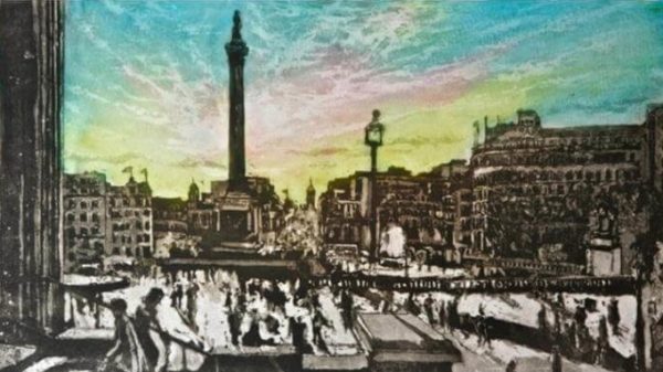 Sunset Over Trafalgar Square - Peter Wareham