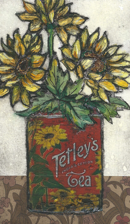 Tin of sunflowers - Vicky Oldfield