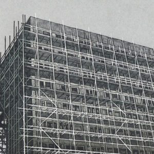 scaffolding on thomas north terrace - Louise Hayward