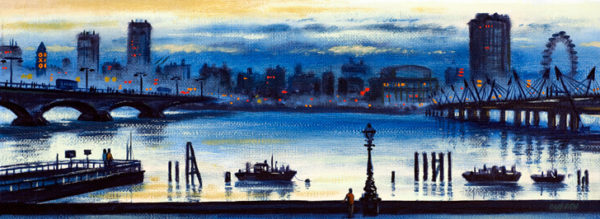 River Thames - Southbank from the Embankment - John Duffin