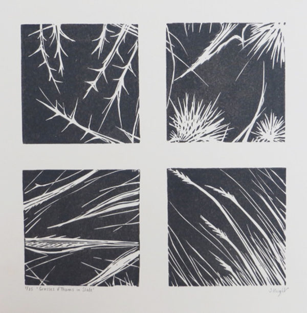 Grasses & Thorns in Slate - Sarah Knight