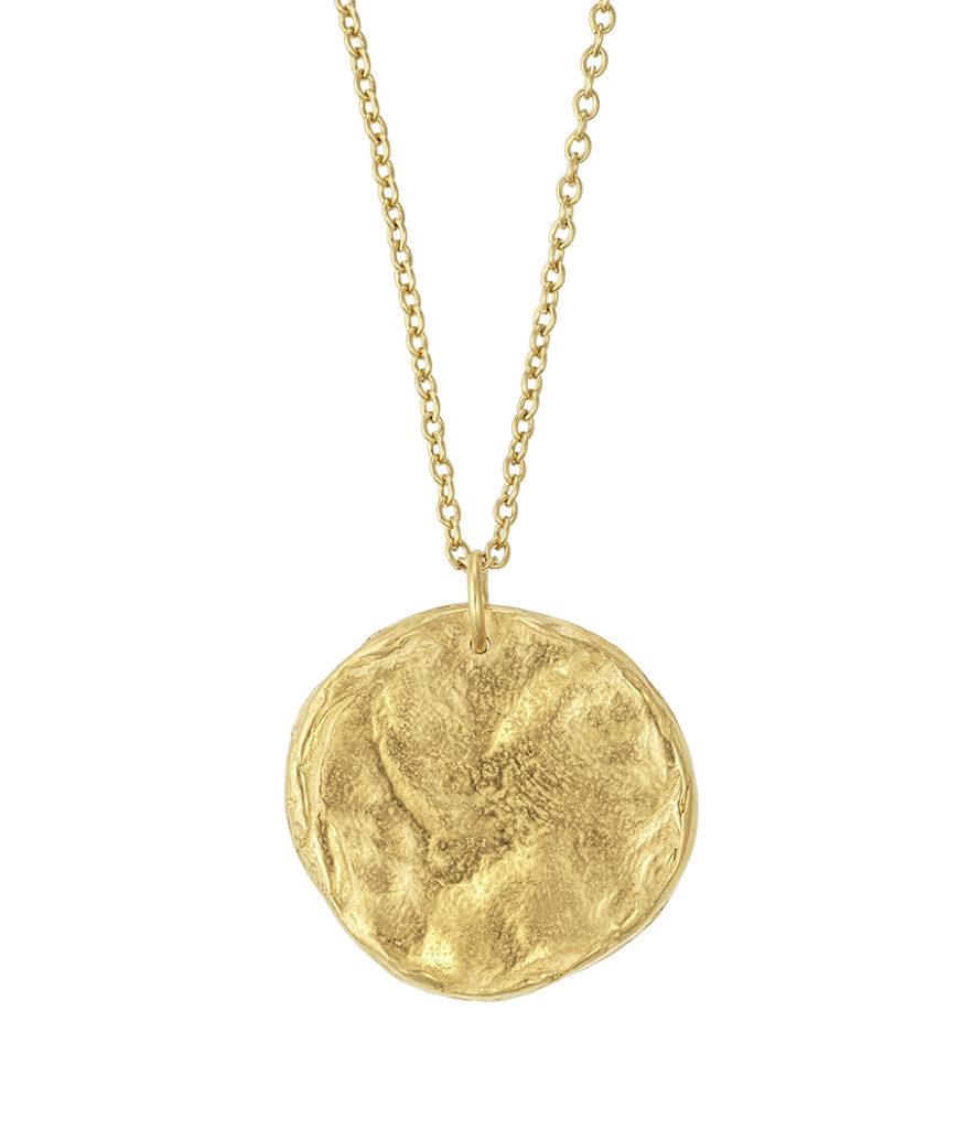 Handmade gold pendant necklace